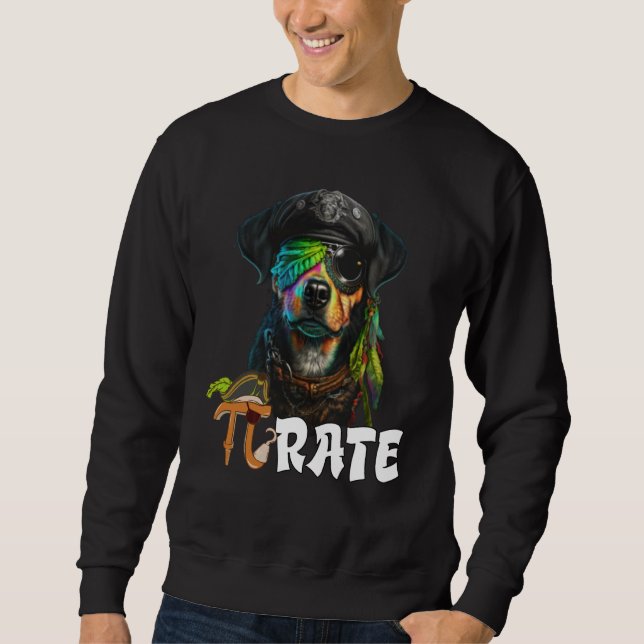 Moletom Pi Day Pirate Dog 3 14 Math Science Teacher Pi Rat (Frente)