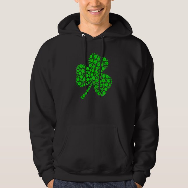 Moletom Pickleball Ball Shamrock C St Patrick's Day Men (Frente)