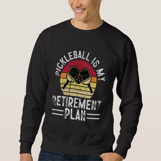 Moletom Pickleball Is My Retirement Plan Retired Retro Vin (Frente)