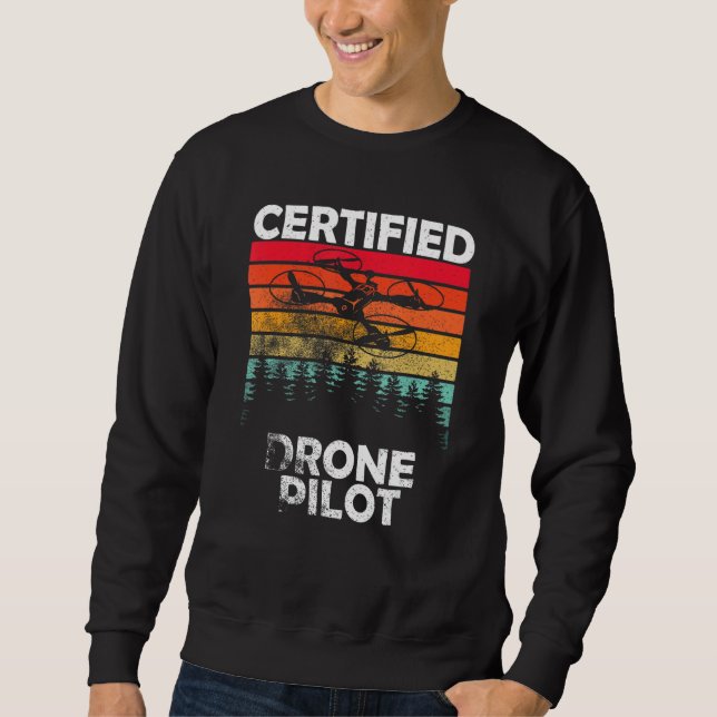 Moletom Piloto De Drone Certificado Para Drones De Drone F (Frente)
