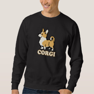 Moletom Pinças de Arte Pixeladas Pet Corgis Estilo de 8 Bi