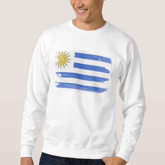 Moletom Pincel de pincel do Uruguai, bandeira nacional (Frente)