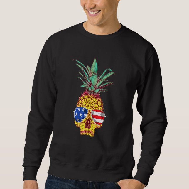 Moletom Pineapple American Flag Sunglass 4° De Julho Boy (Frente)