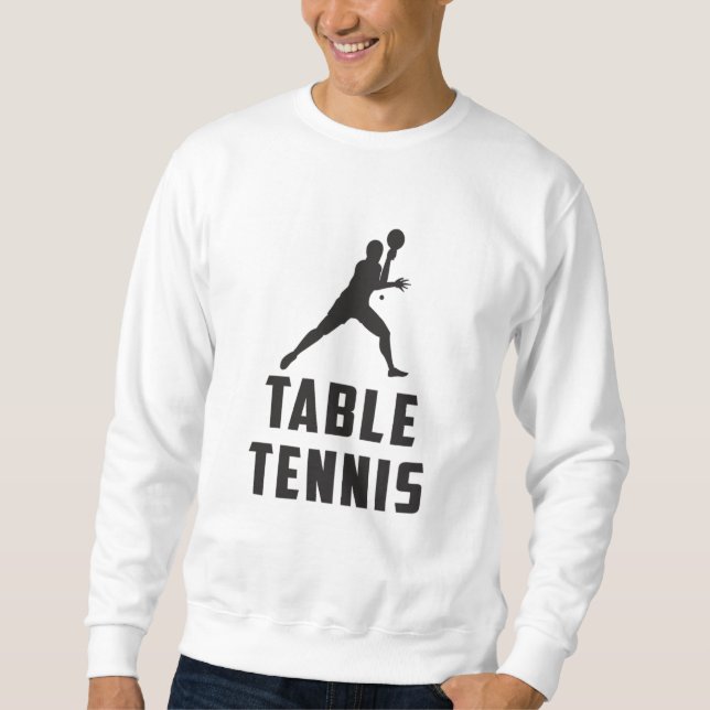 Moletom Ping Pong Mesa Tênis Paddle Player Ideia do presen (Frente)
