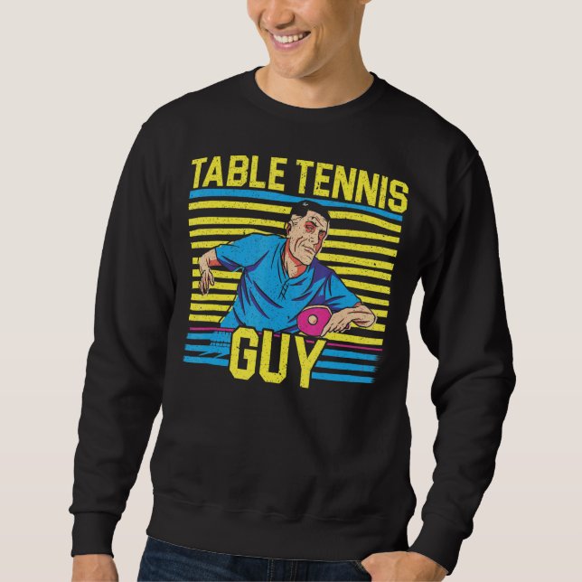 Moletom Ping Pong Player de Cara da Tênis da Mesa da  da M (Frente)