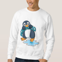 Pinguim com bóia salva-vidas