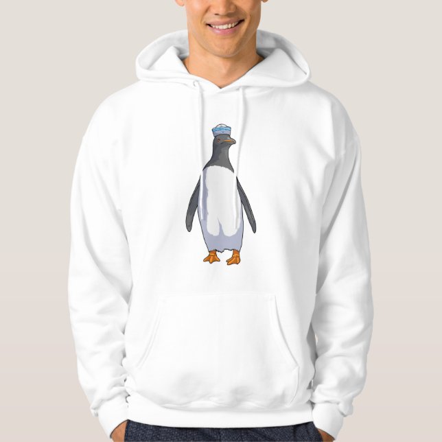 Moletom Pinguim como Marinheiro com Chapéu (Frente)