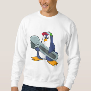 Moletom Pinguim como Mecânico com Ferramenta