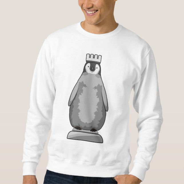 Moletom Pinguim como peça de xadrez Rei (Frente)