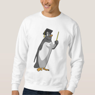 Moletom Pinguim como professor com ponteiro