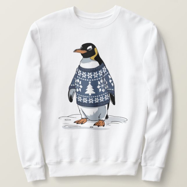 Moletom Pinguim de Natal (Frente do Design)