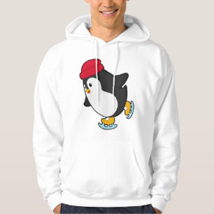 Moletom Pinguim de patinação no gelo com chapéu