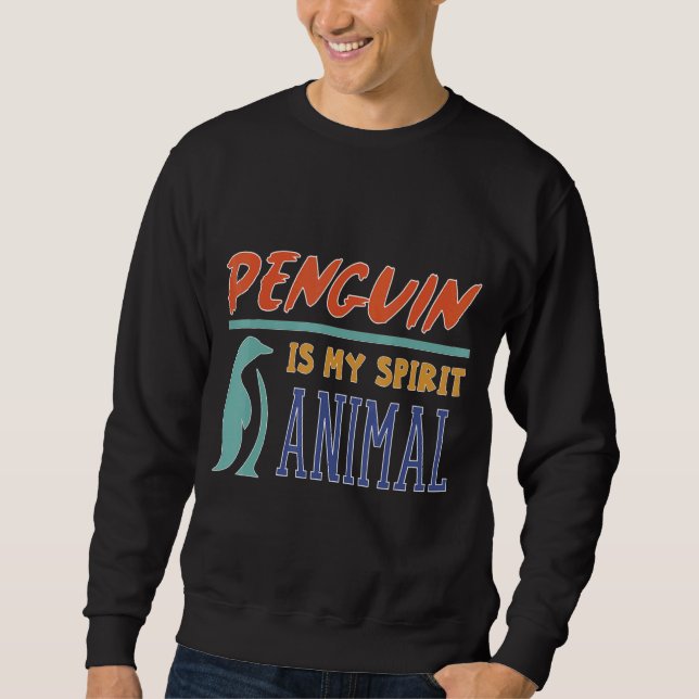 Moletom Pinguim É Meu Espírito Animal Cute Penguin 08 (Frente)