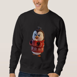 Moletom Pinguim Fofo de Inverno com Cacau e Creme Chantill