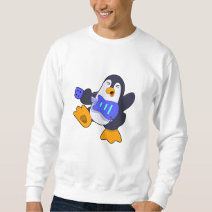 Moletom Pinguim na Música com Violão