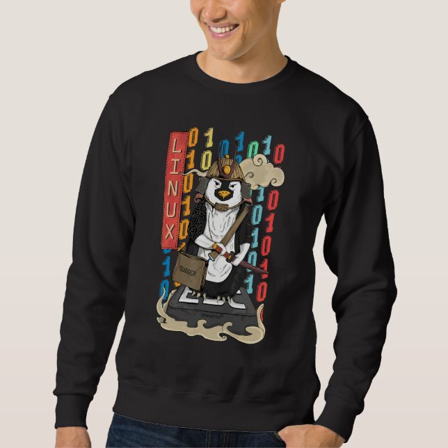 Moletom Pinguim Samurai  Um Pinguim Linux (Frente)