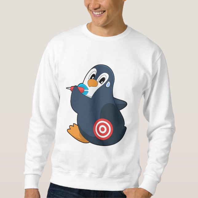 Moletom Pinguin Darts Dart Dartboard (Frente)