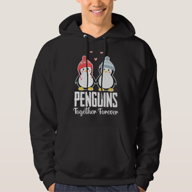 Moletom Pinguins Juntos Para O Casal Pinguim Cujo  É (Frente)