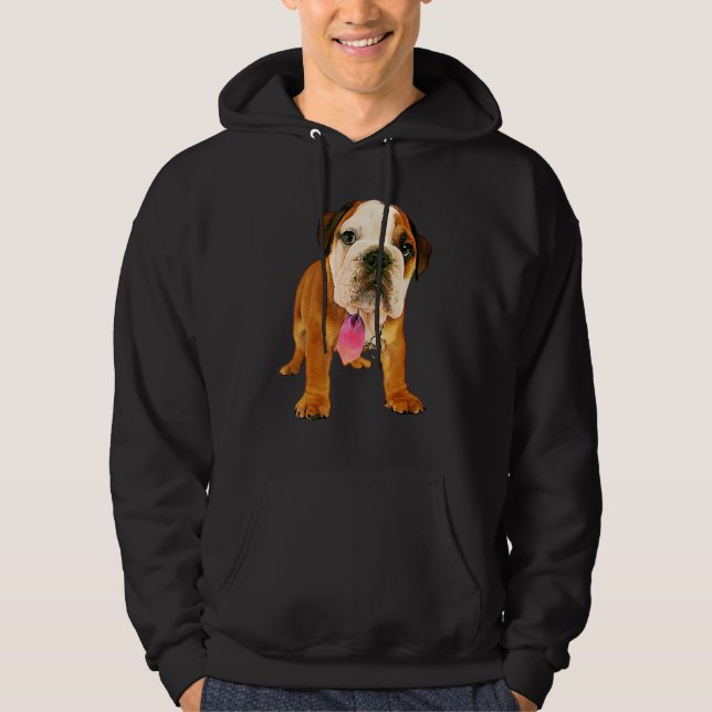 Moletom Pintado de óleo Touro Cachorro Cachorro (Frente)