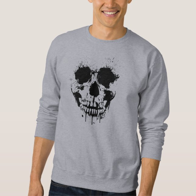 Moletom Pinte a camisola do crânio do gotejamento (Frente)