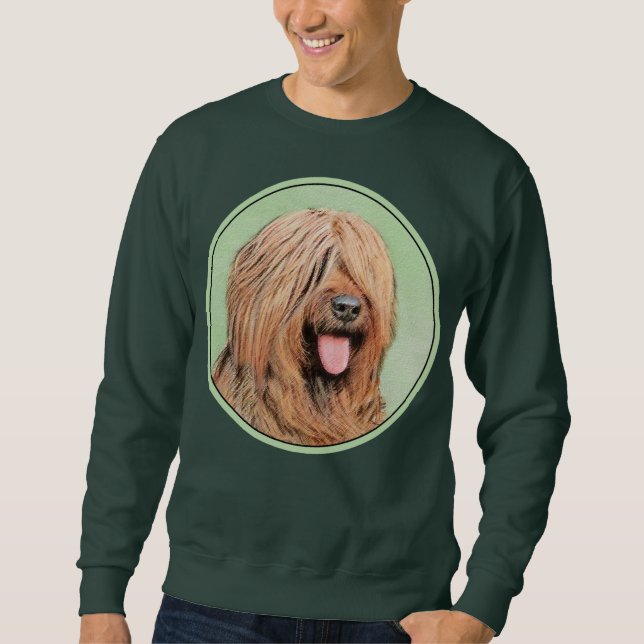 Moletom Pintura Briard - Arte Cachorro Original (Frente)