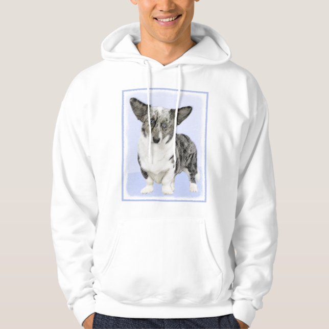 Moletom Pintura de Cardigan Welsh Corgi - Arte Original pa (Frente)
