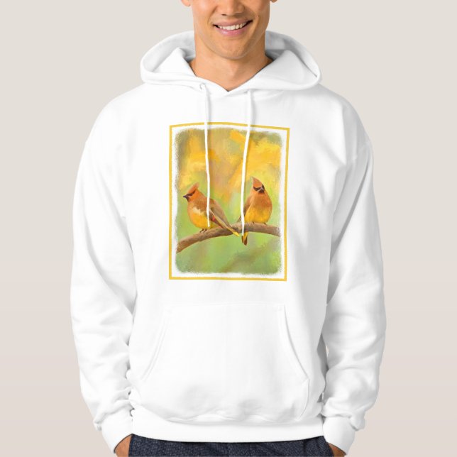 Moletom Pintura De Cedar Waxwing - Arte De Cachorro Origin (Frente)