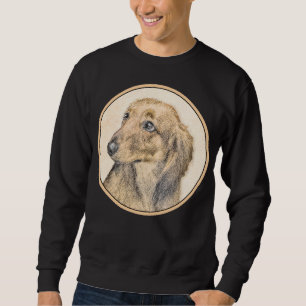 Moletom Pintura de Dachshund (Longhaired) - Arte de Cão Or