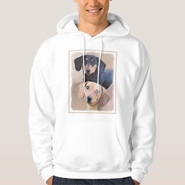 Moletom Pintura de Dachshund (Smooth) - Arte de Cão Origin (Frente)