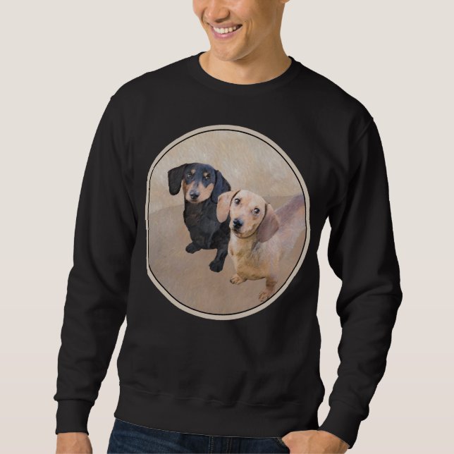 Moletom Pintura de Dachshund (Smooth) - Arte de Cão Origin (Frente)