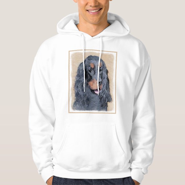 Moletom Pintura de Gordon Setter - Arte de Cachorro Origin (Frente)