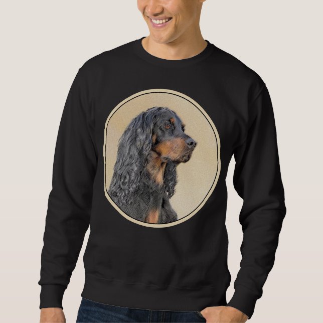 Moletom Pintura de Gordon Setter - Arte de Cachorro Origin (Frente)