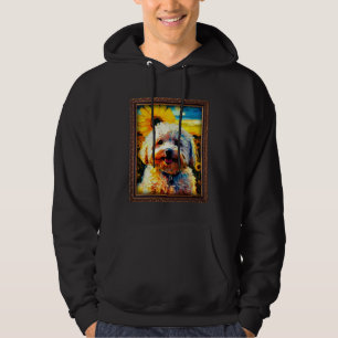 Moletom Pintura de Maltipoo Flor de Girassol Mãe Mulheres