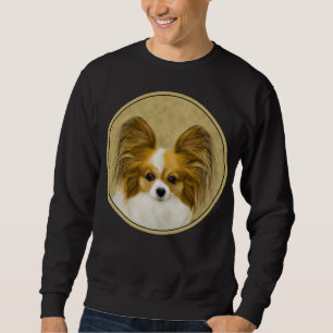 Moletom Pintura de Papillon (Hound Tri) - Arte de Cão Orig