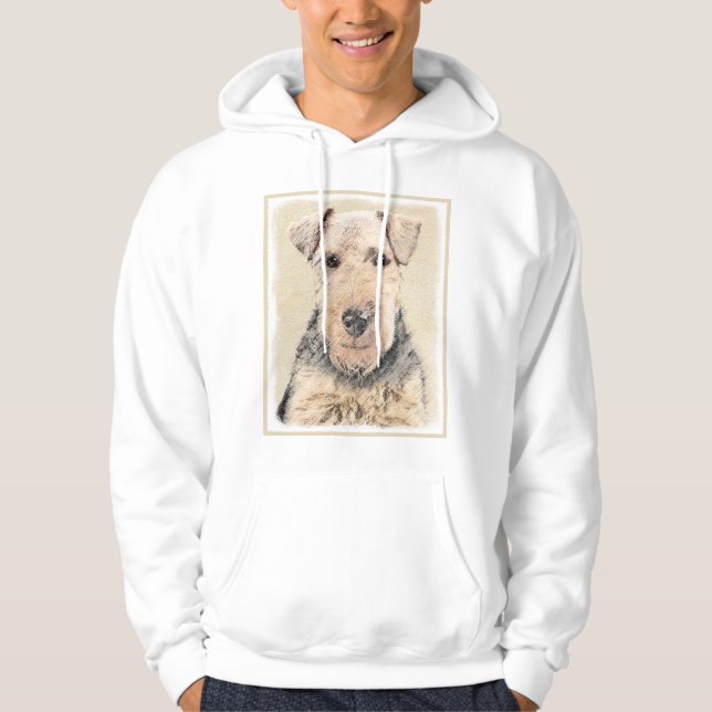 Moletom Pintura de Welsh Terrier - Arte de Cachorro Origin (Frente)