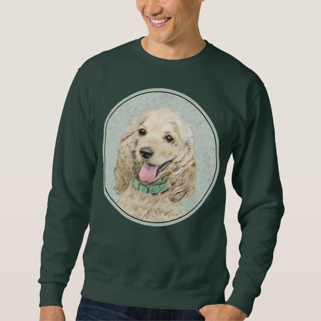 Moletom Pintura do Cocker Spaniel Buff - Arte Original par (Frente)
