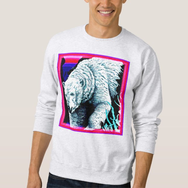 Moletom Pintura impressionante de um Urso Polar. Compre ag (Frente)