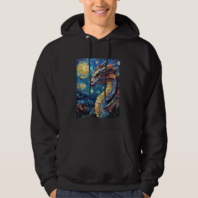 Moletom Pintura Moderna Van Gogh Starry Night Dragon (Frente)