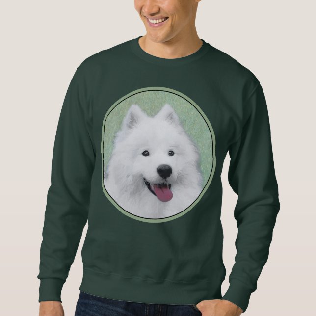 Moletom Pintura Samoyed - Arte Cachorosa Original (Frente)