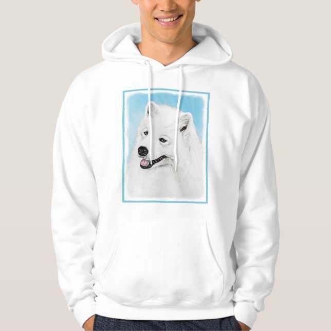 Moletom Pintura Samoyed - Arte Cachorosa Original (Frente)