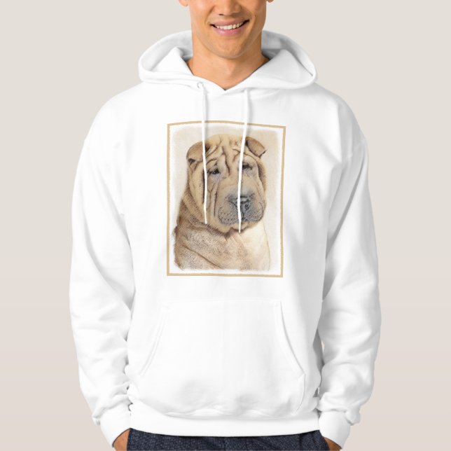 Moletom Pintura Shar Pei - Arte Cachorra Original (Frente)