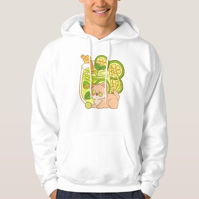 Moletom Piou o Shiba: Spa de Limonada de Menta Refrescante (Frente)