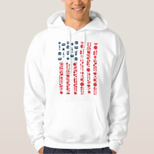 Moletom piquenique 4 de julho de bandeira americana