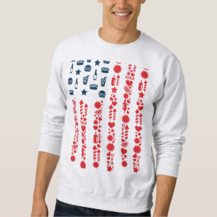 Moletom piquenique 4 de julho de bandeira americana