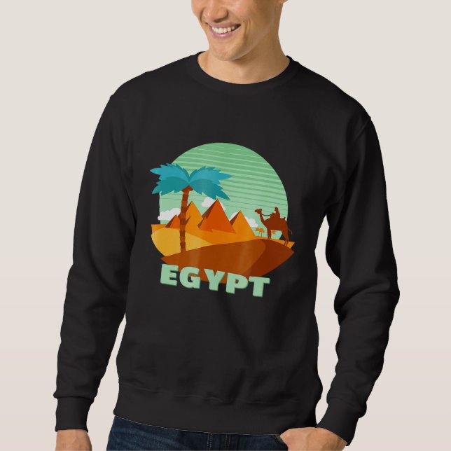 Moletom Pirâmides do Egito Camel Palm Tree Souvenir (Frente)