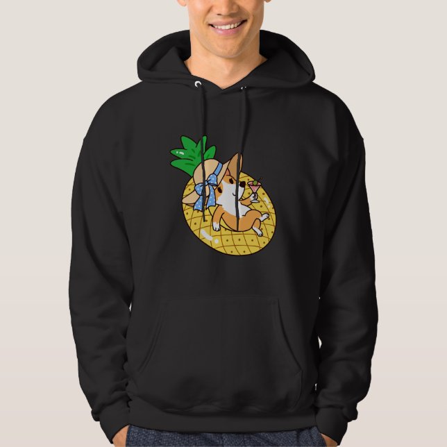 Moletom Piscina De Corgi E De Ananás (Frente)