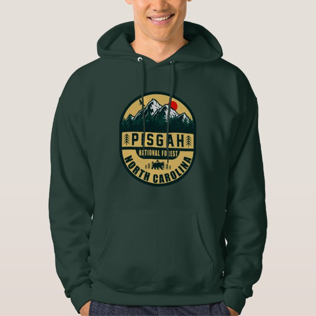 Moletom Pisgah National Forest NC Retro Sunset Souvenirs (Frente)