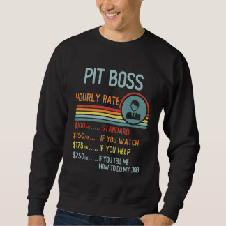 Moletom Pit Boss Hourly Rate T-Shirt Retro Job Title