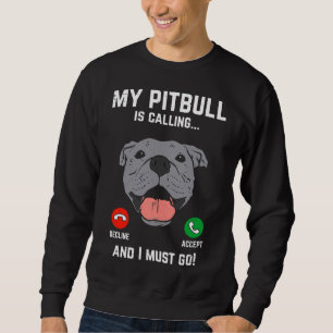 Moletom Pitbull Chamando Eu Tenho Que Ir Engraçado Cachorr
