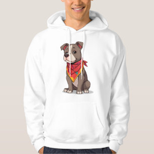 Moletom Pitbull Fofo com Bandana Gif de Amante de Cachorro
